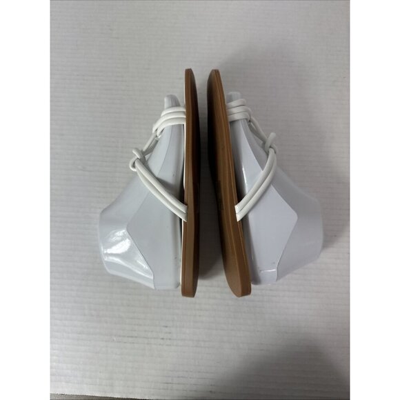 Azalea Wang Women's 7 Stetson White Slip On Square Toe Knot Sandals New 0179 - Picture 9 of 14